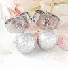 4598 Srebrne kolczyki kulki pozłacane 18k Xuping wtyczki 6mm